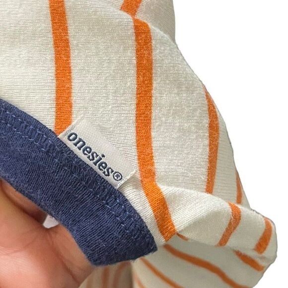 Gerber Graphic Print Bodysuit Onesie Baby Boy 12 Months Multicolored Striped Top - Picture 6 of 8